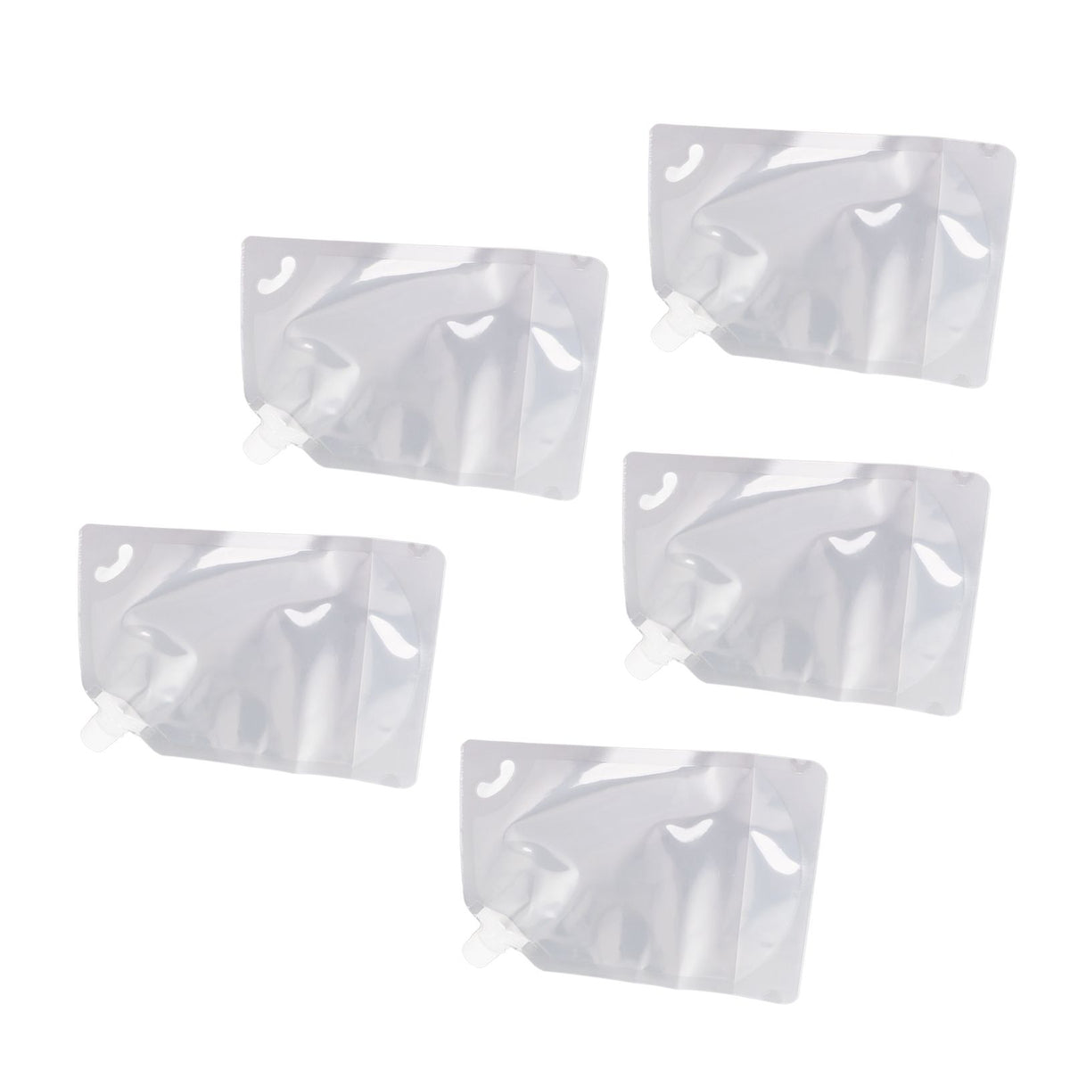 5Pcs Grain Sealed Storage Bag Reusable Transparent Grain Storage Bag for Rice Cereals Flour Nuts 1kg