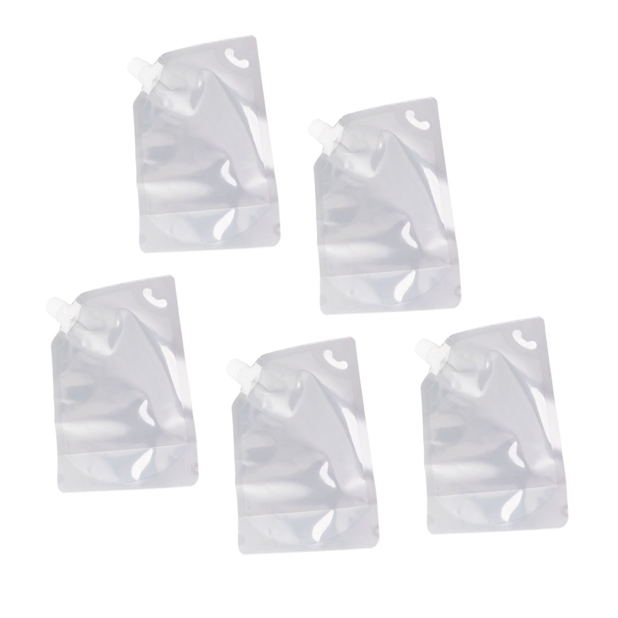 5Pcs Grain Sealed Storage Bag Reusable Transparent Grain Storage Bag for Rice Cereals Flour Nuts 1kg