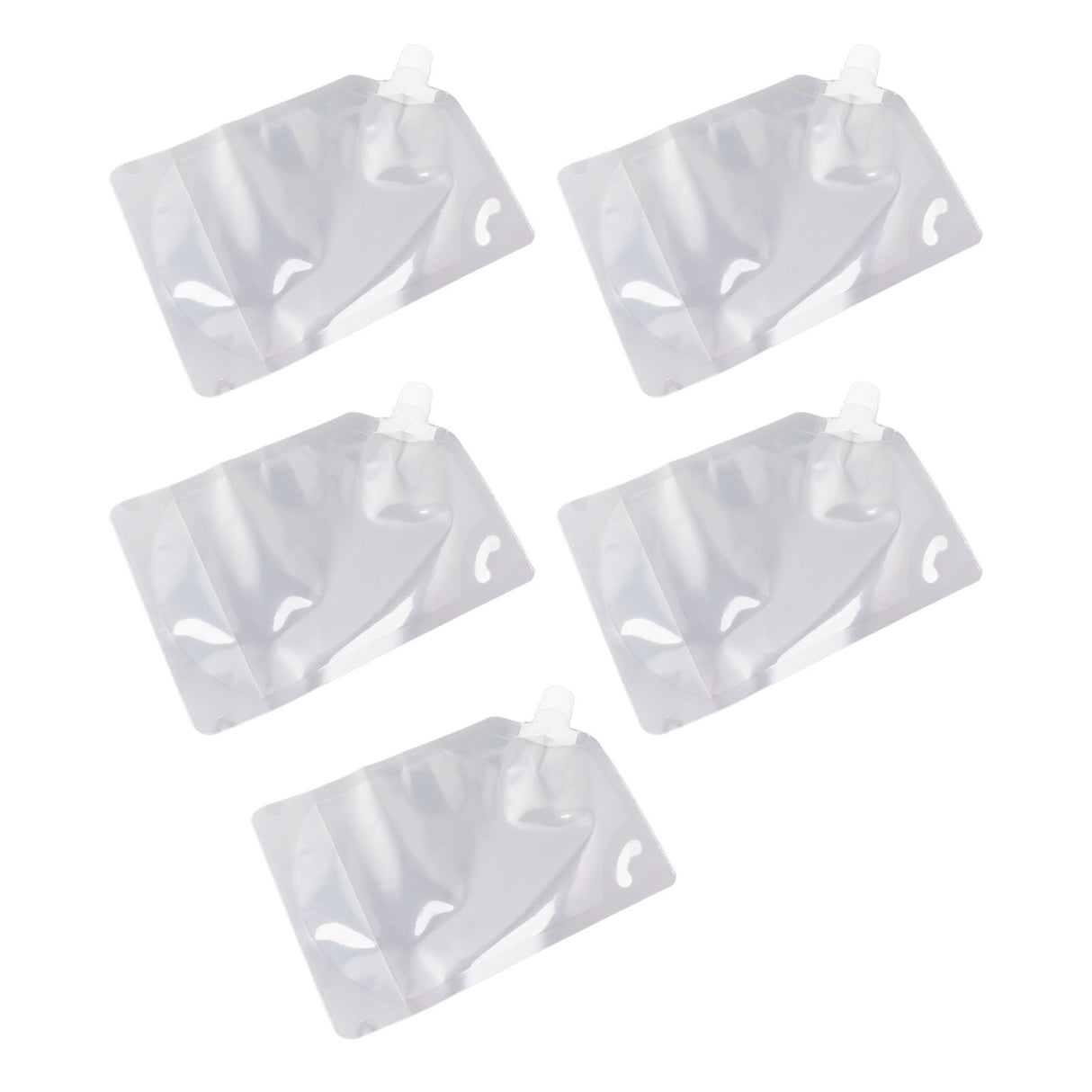 5Pcs Grain Sealed Storage Bag Reusable Transparent Grain Storage Bag for Rice Cereals Flour Nuts 1kg