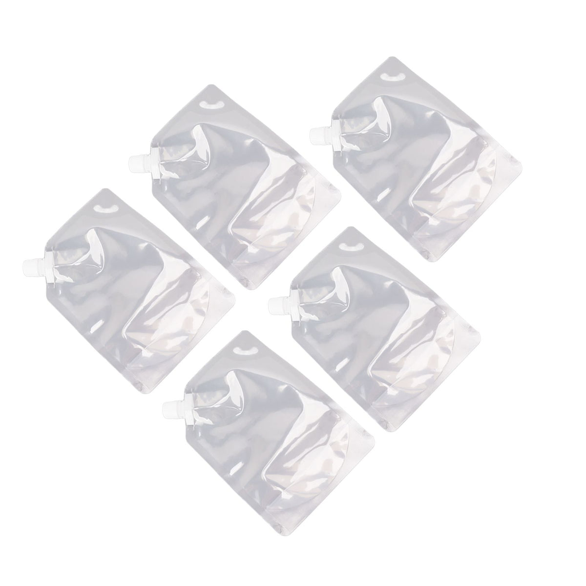 5Pcs Grain Sealed Storage Bag Reusable Transparent Grain Storage Bag for Rice Cereals Flour Nuts 1kg