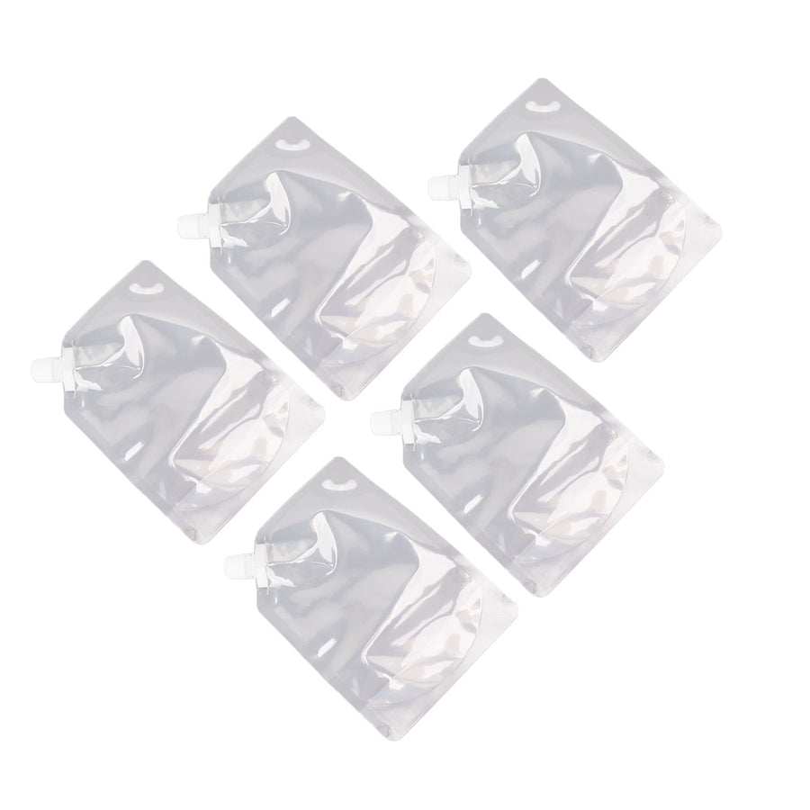 5Pcs Grain Sealed Storage Bag Reusable Transparent Grain Storage Bag for Rice Cereals Flour Nuts 1kg