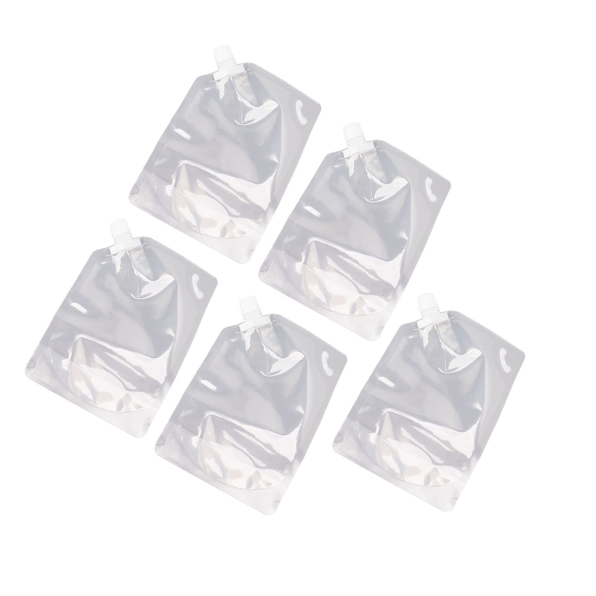 5Pcs Grain Sealed Storage Bag Reusable Transparent Grain Storage Bag for Rice Cereals Flour Nuts 1kg