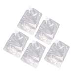 5Pcs Grain Sealed Storage Bag Reusable Transparent Grain Storage Bag for Rice Cereals Flour Nuts 1kg - Rear View