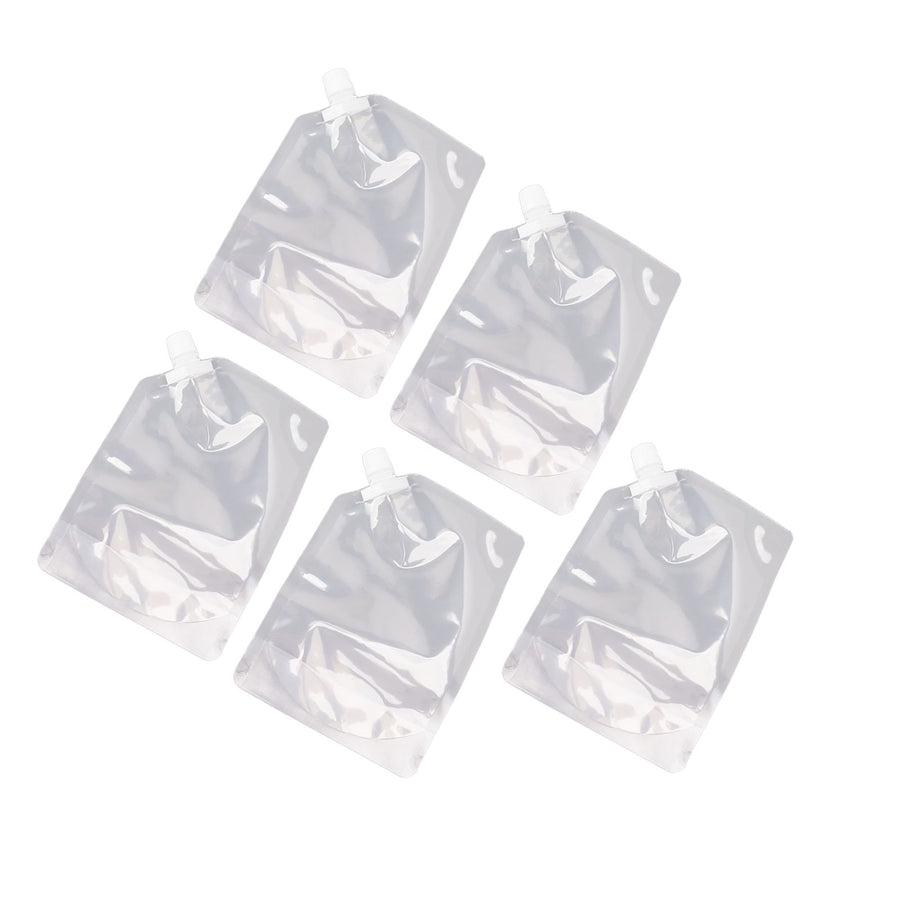 5Pcs Grain Sealed Storage Bag Reusable Transparent Grain Storage Bag for Rice Cereals Flour Nuts 1kg