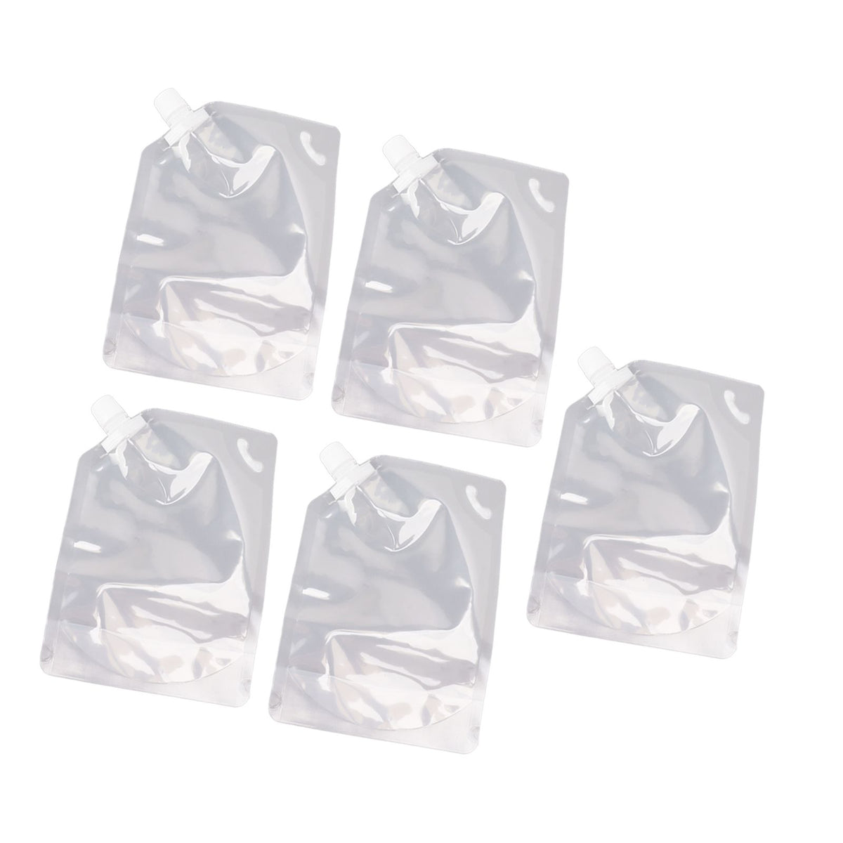 5Pcs Grain Sealed Storage Bag Reusable Transparent Grain Storage Bag for Rice Cereals Flour Nuts 1kg