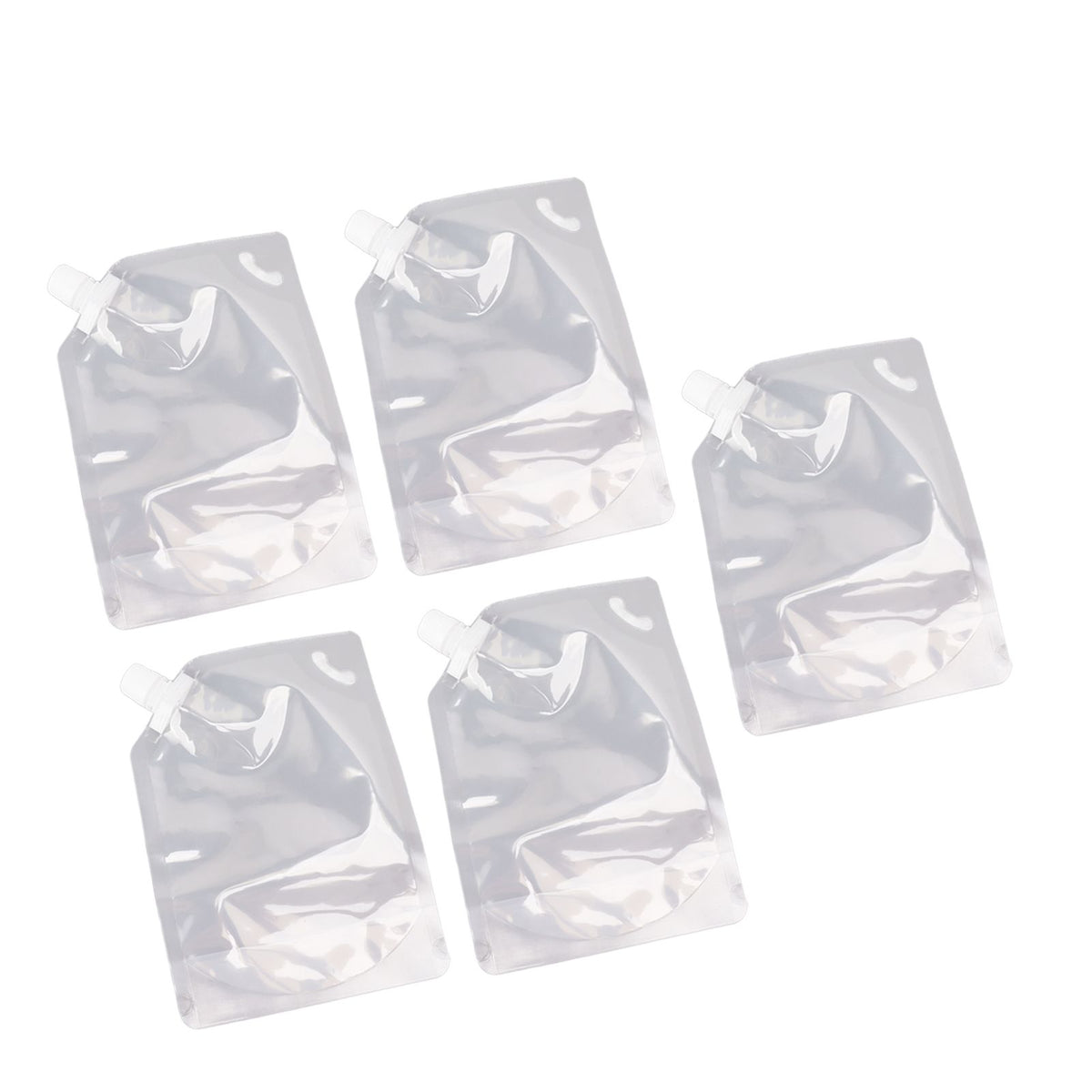 5Pcs Grain Sealed Storage Bag Reusable Transparent Grain Storage Bag for Rice Cereals Flour Nuts 1kg