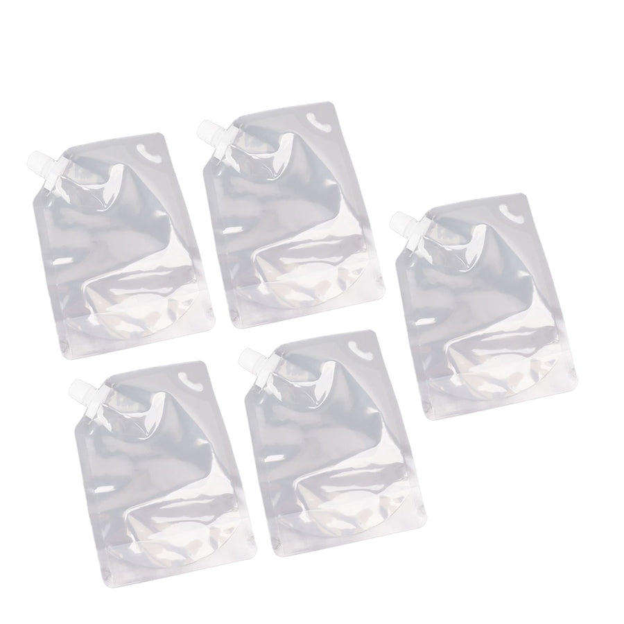 5Pcs Grain Sealed Storage Bag Reusable Transparent Grain Storage Bag for Rice Cereals Flour Nuts 1kg