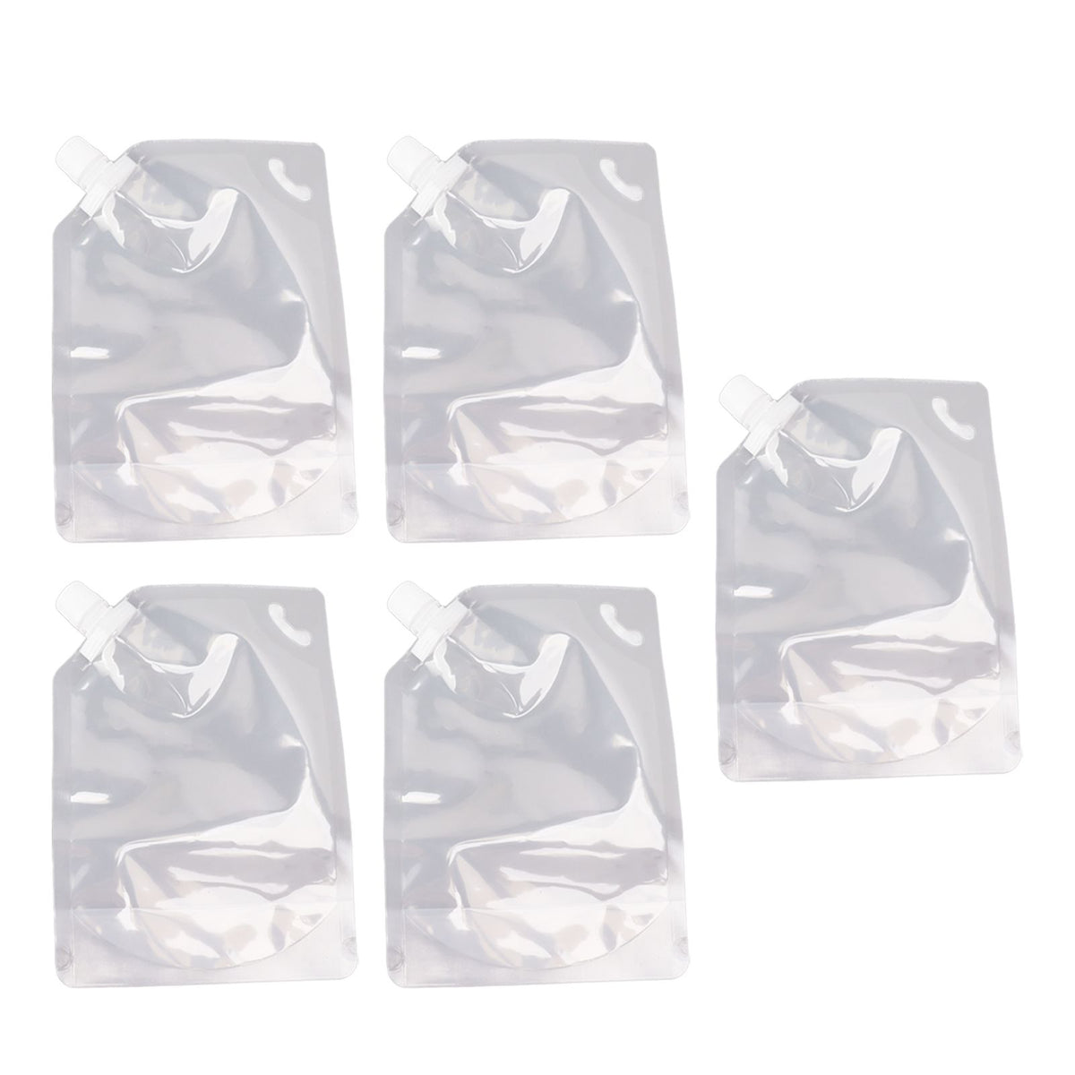 5Pcs Grain Sealed Storage Bag Reusable Transparent Grain Storage Bag for Rice Cereals Flour Nuts 1kg