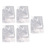 5Pcs Grain Sealed Storage Bag Reusable Transparent Grain Storage Bag for Rice Cereals Flour Nuts 1kg