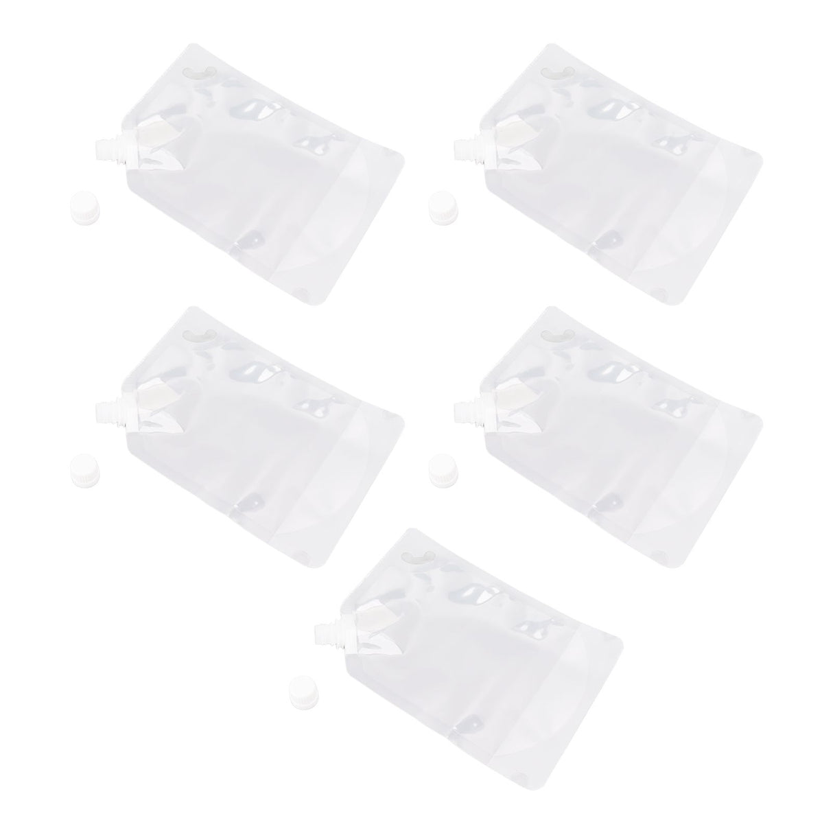 5Pcs Grain Sealed Storage Bag Reusable Transparent Grain Storage Bag for Rice Cereals Flour Nuts 1kg