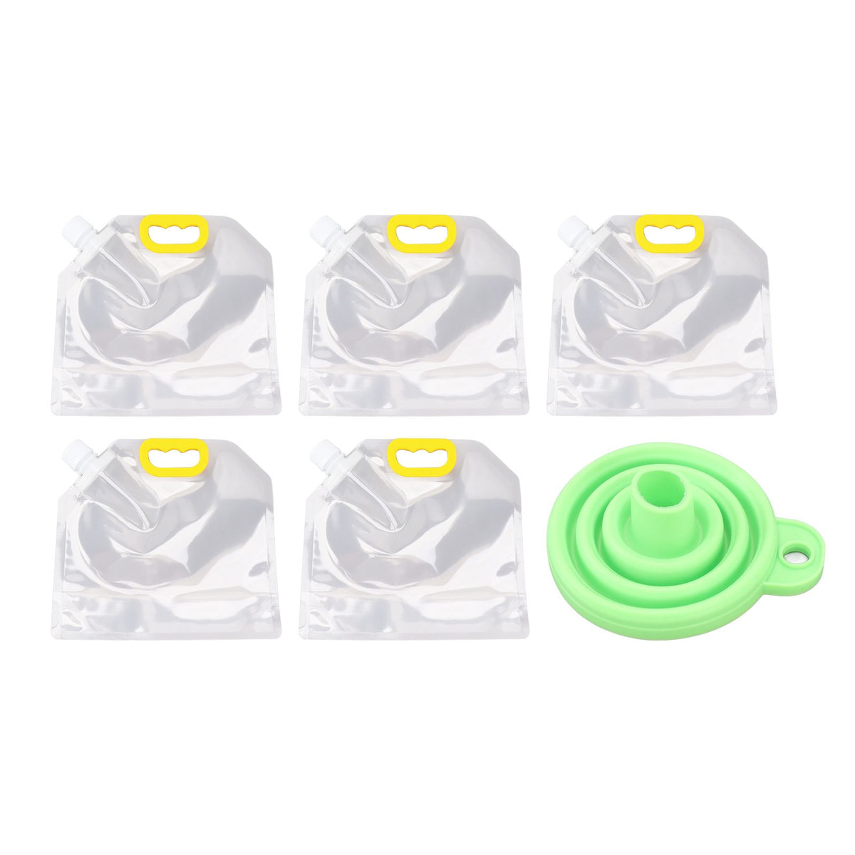 5Pcs Grain Sealed Storage Bag Reusable Transparent Grain Storage Bag for Rice Cereals Flour Nuts 1.5kg