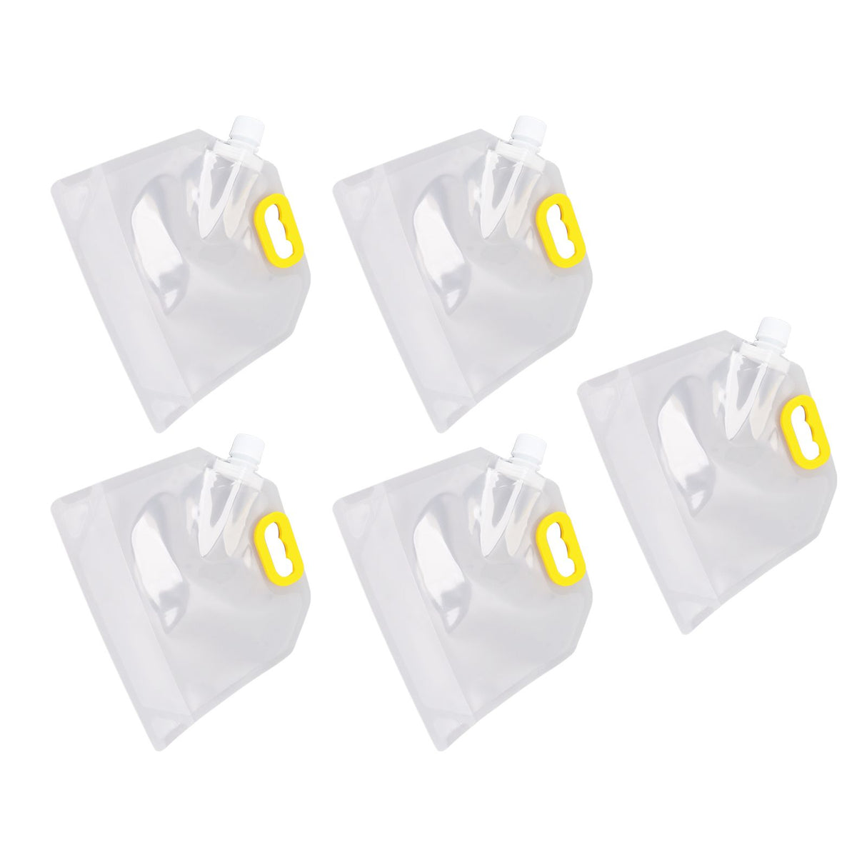 5Pcs Grain Sealed Storage Bag Reusable Transparent Grain Storage Bag for Rice Cereals Flour Nuts 1.5kg