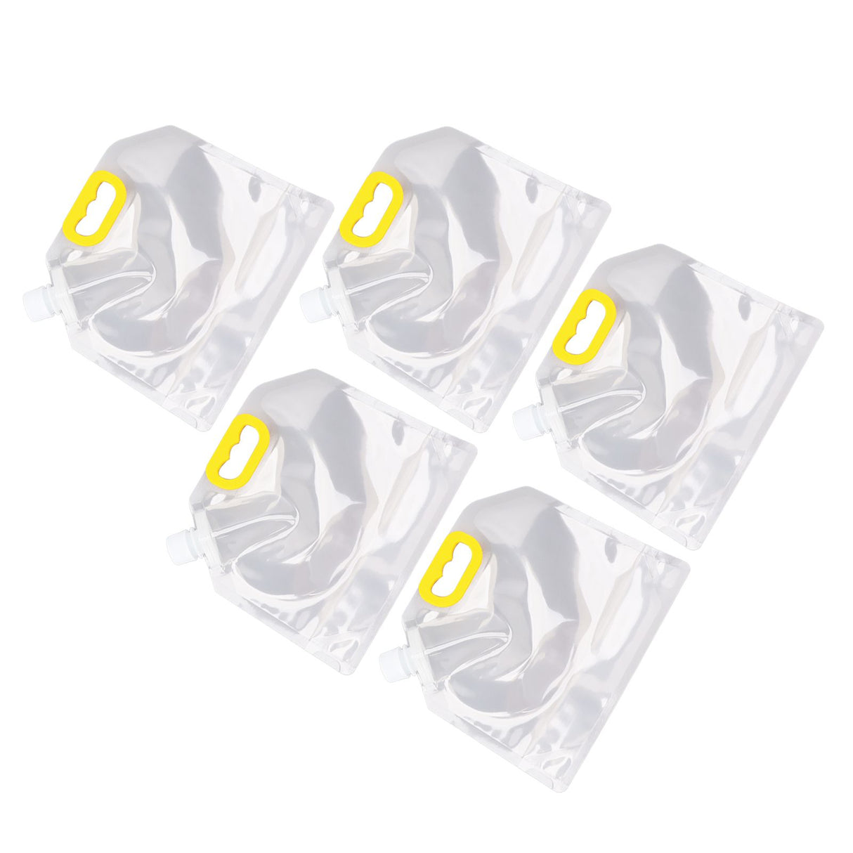 5Pcs Grain Sealed Storage Bag Reusable Transparent Grain Storage Bag for Rice Cereals Flour Nuts 1.5kg