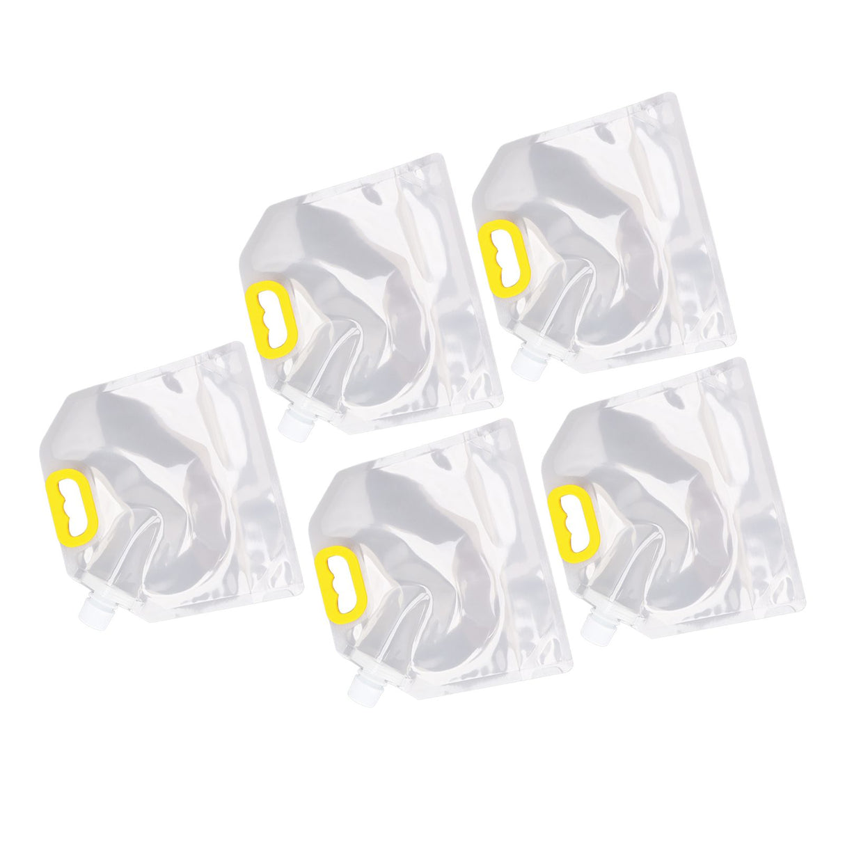 5Pcs Grain Sealed Storage Bag Reusable Transparent Grain Storage Bag for Rice Cereals Flour Nuts 1.5kg