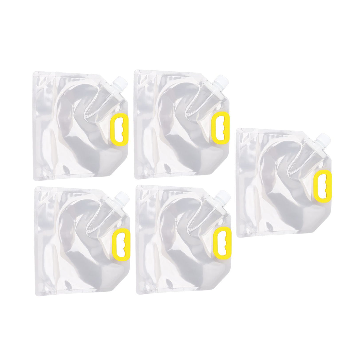 5Pcs Grain Sealed Storage Bag Reusable Transparent Grain Storage Bag for Rice Cereals Flour Nuts 1.5kg