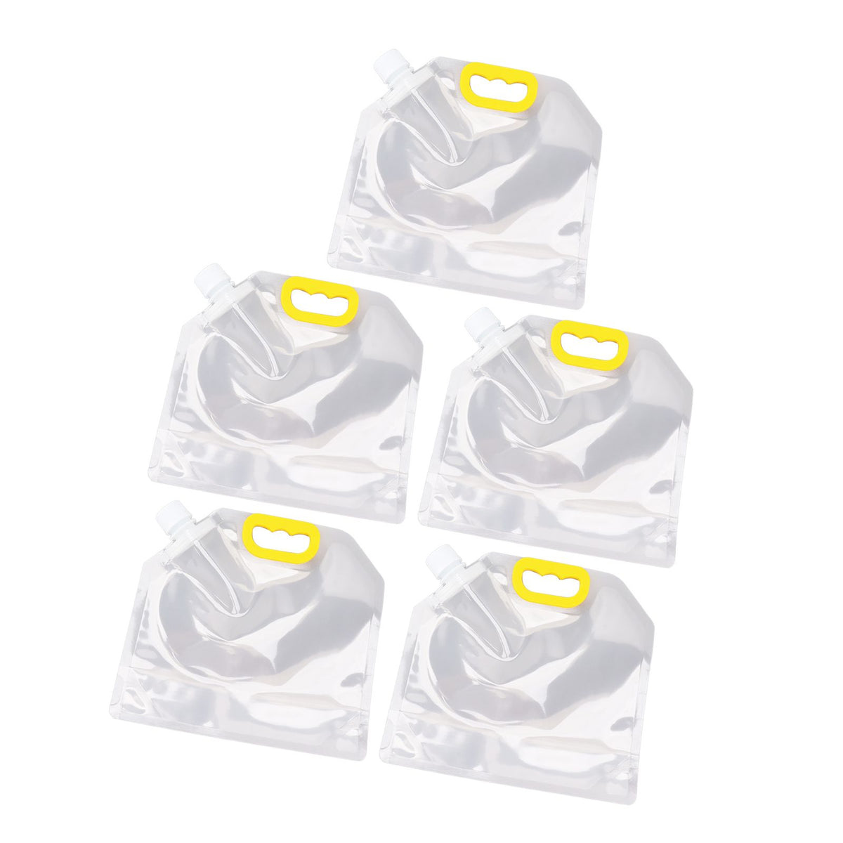 5Pcs Grain Sealed Storage Bag Reusable Transparent Grain Storage Bag for Rice Cereals Flour Nuts 1.5kg