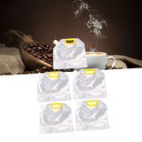 5Pcs Grain Sealed Storage Bag Reusable Transparent Grain Storage Bag for Rice Cereals Flour Nuts 1.5kg