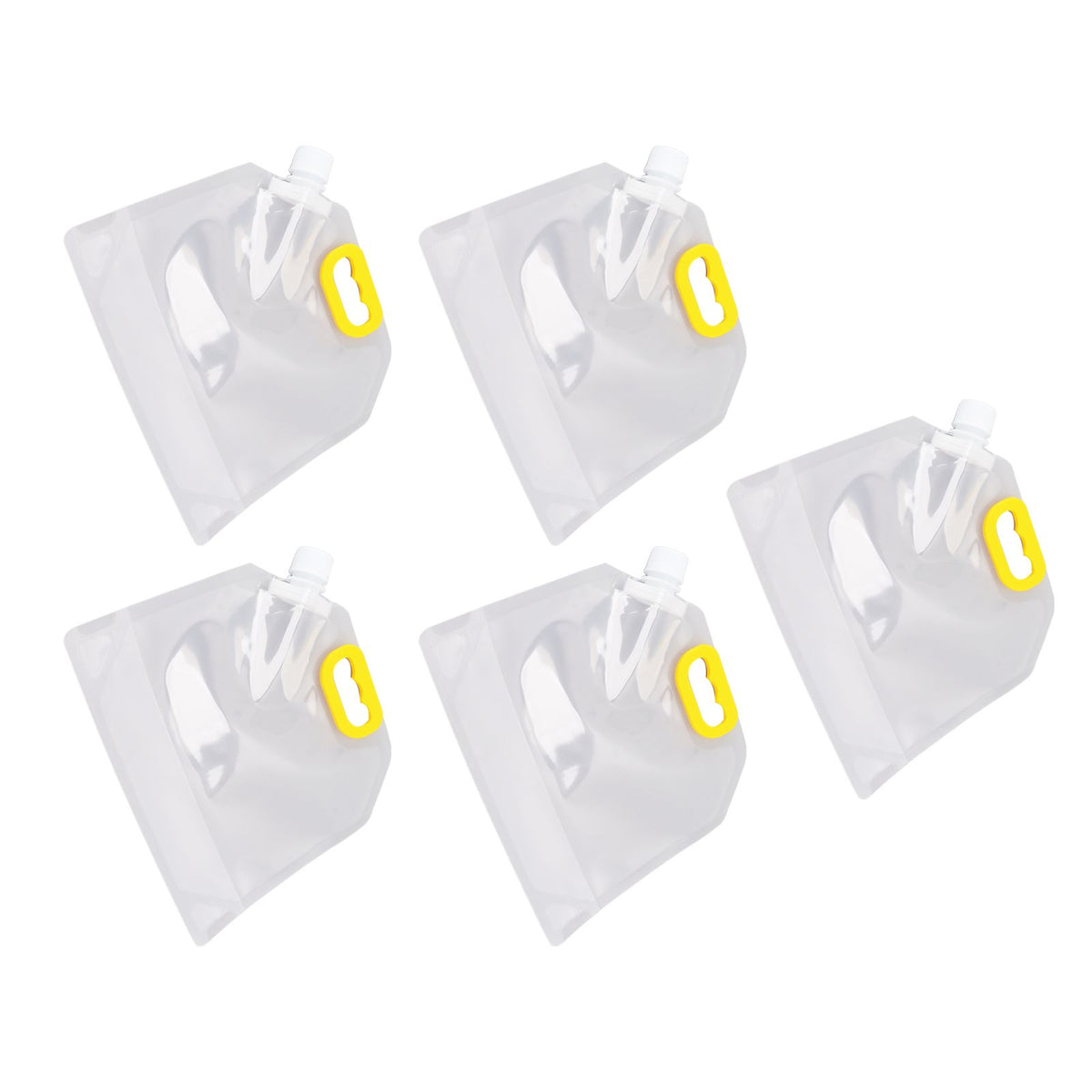 5Pcs Grain Sealed Storage Bag Reusable Transparent Grain Storage Bag for Rice Cereals Flour Nuts 2.5kg