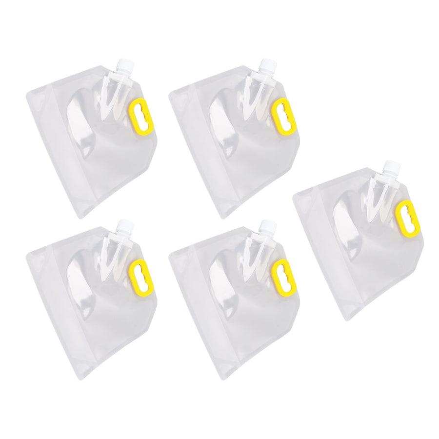 5Pcs Grain Sealed Storage Bag Reusable Transparent Grain Storage Bag for Rice Cereals Flour Nuts 2.5kg