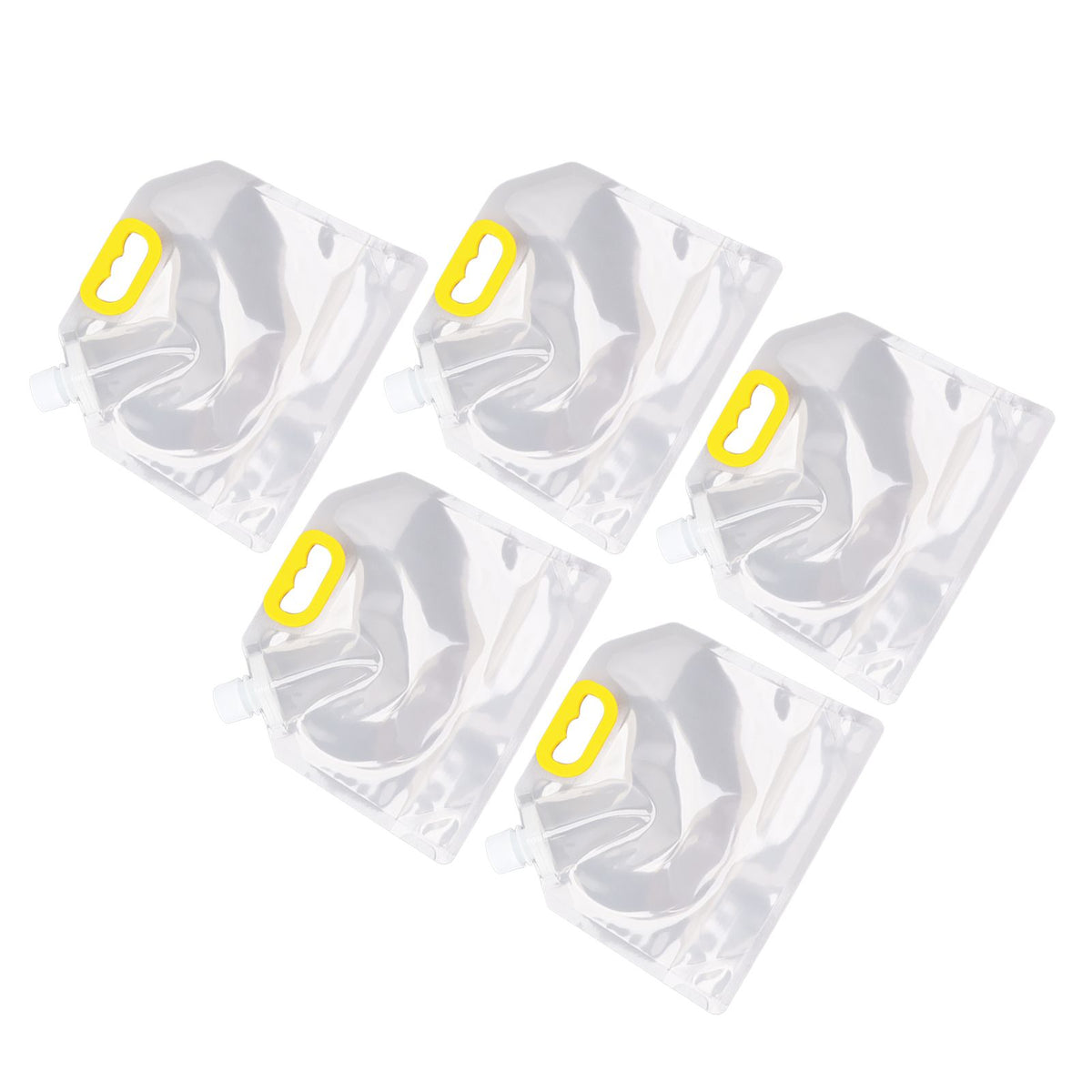 5Pcs Grain Sealed Storage Bag Reusable Transparent Grain Storage Bag for Rice Cereals Flour Nuts 2.5kg
