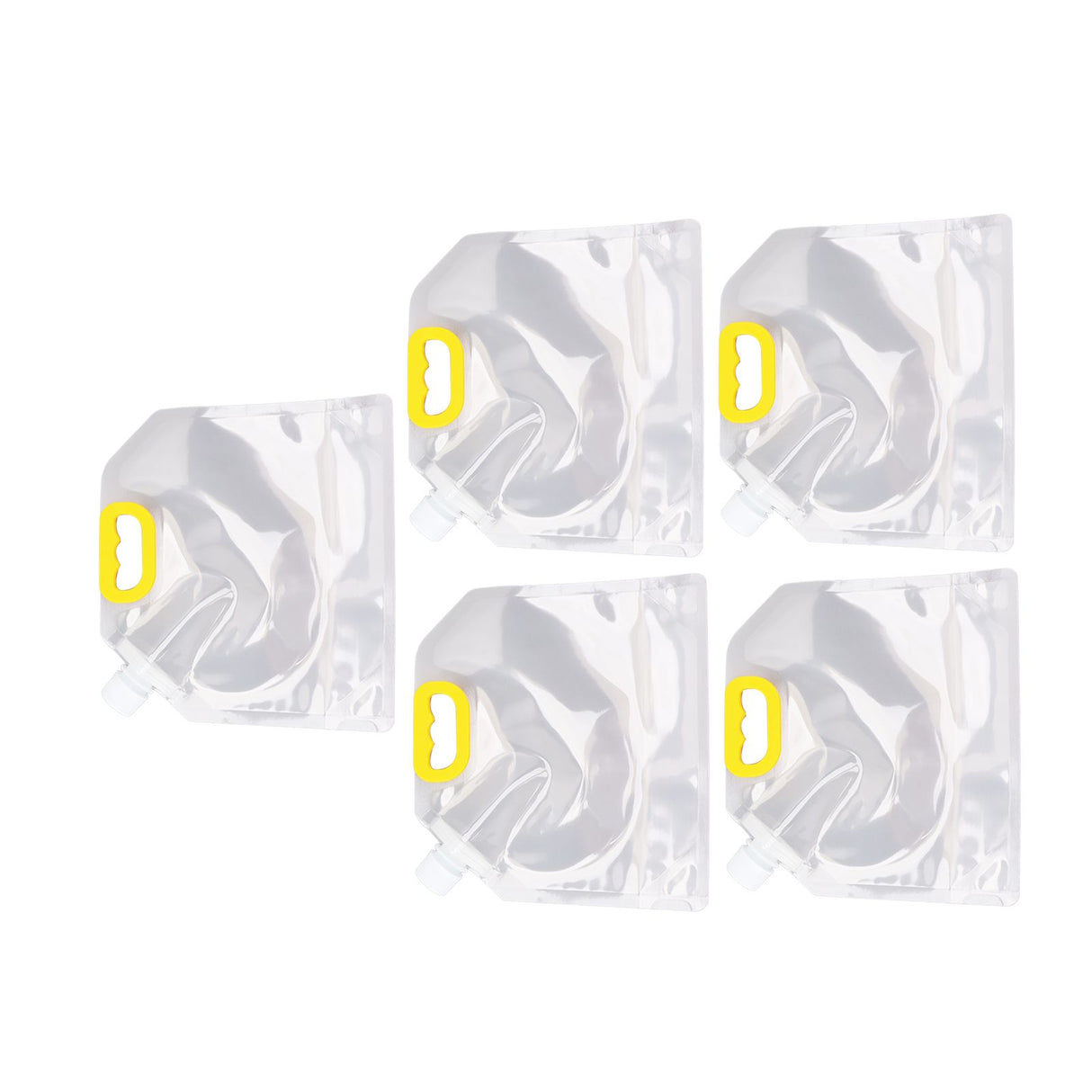 5Pcs Grain Sealed Storage Bag Reusable Transparent Grain Storage Bag for Rice Cereals Flour Nuts 2.5kg
