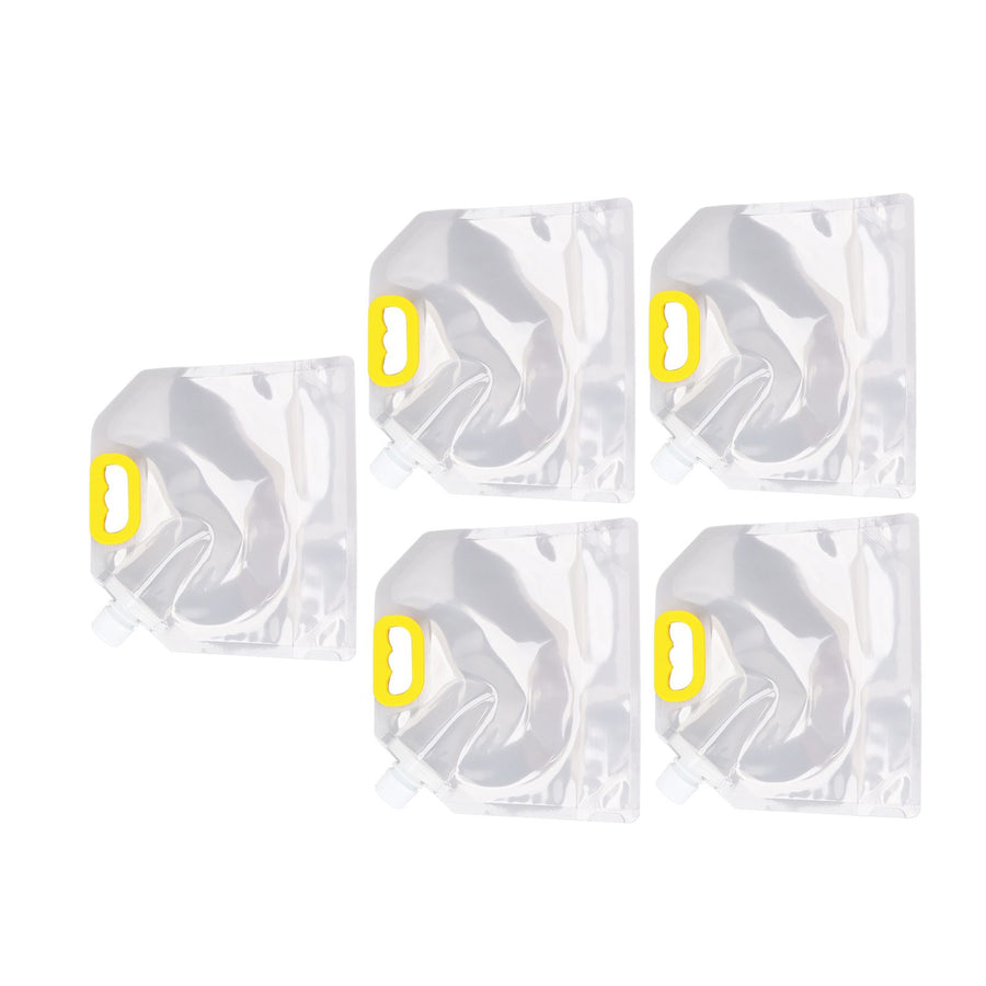 5Pcs Grain Sealed Storage Bag Reusable Transparent Grain Storage Bag for Rice Cereals Flour Nuts 2.5kg