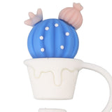 6Pcs Straw Cover Cap Cute Cartoon Reusable Silicone Toppers Drinking Tips Lids Plugs Type A
