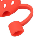 6Pcs Straw Cover Cap Cute Cartoon Reusable Silicone Toppers Drinking Tips Lids Plugs Type B - Extra Image