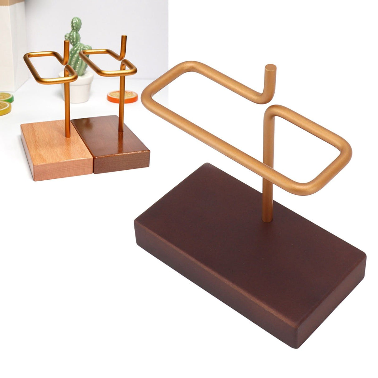 Coffee Filter Holder Wooden Hand Drip Coffee Filter Paper Stand for Home Cafe Bars Walnut Wood