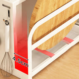 White Kitchen Chopsticks Knife Stand Cutting Board Integrated Magnet Draining Holder for Home - Extra Image