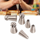 6PCS Baking Tip Stainless Steel Decorating Pastry Piping Nozzle Set for Cake Cupcake - Extra Image