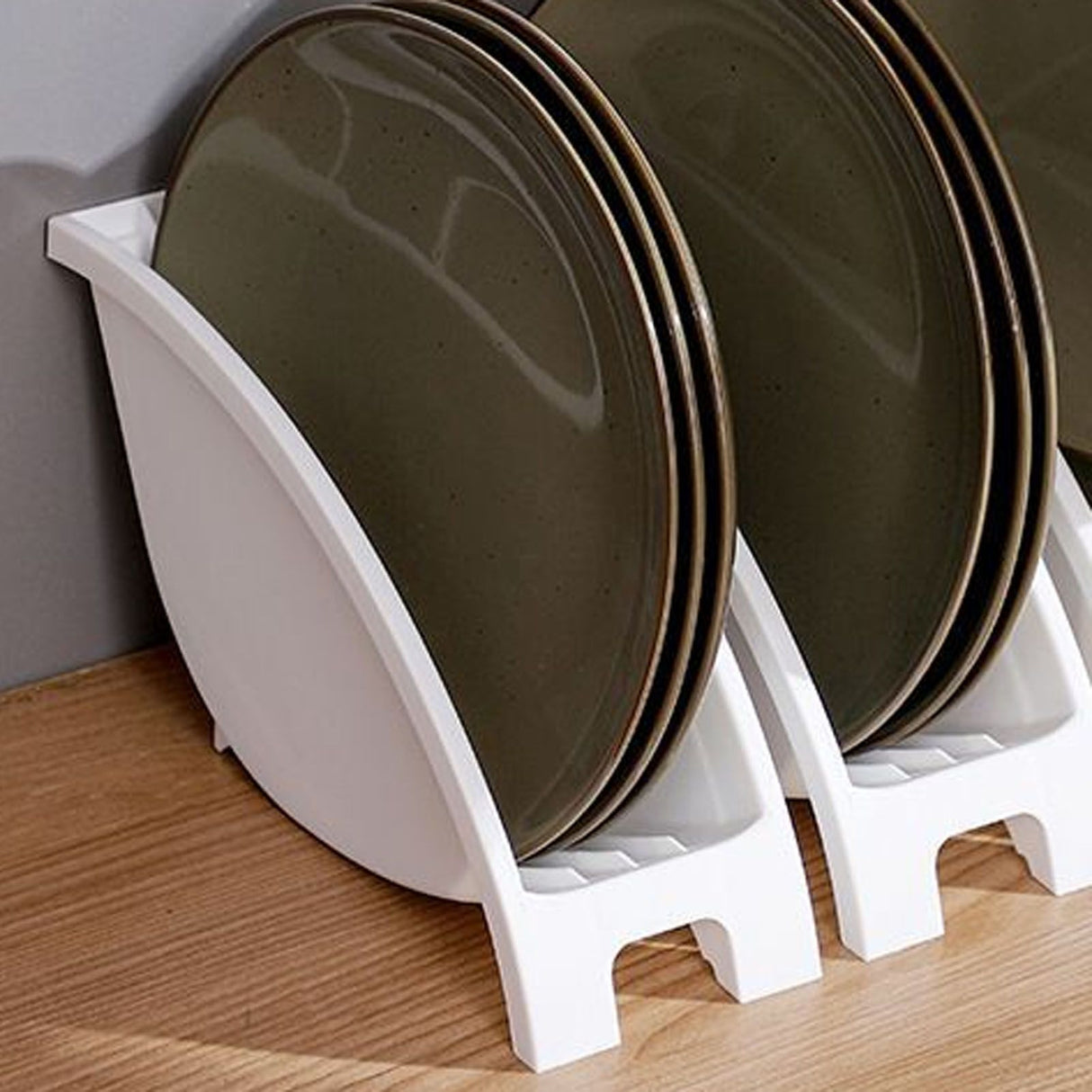 Japanese Kitchen Dish Storage Rack Plastic Dish Drying Rack Kitchen Utensil Storage Small Plate Holder