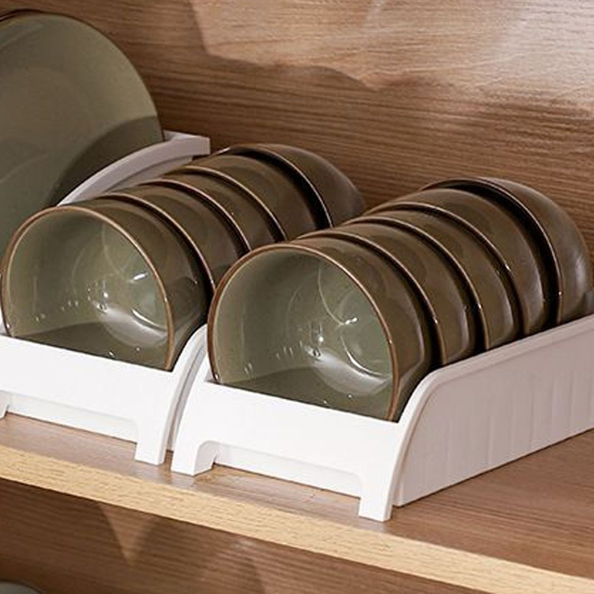 Japanese Kitchen Dish Storage Rack Plastic Dish Drying Rack Kitchen Utensil Storage Bowl Holder