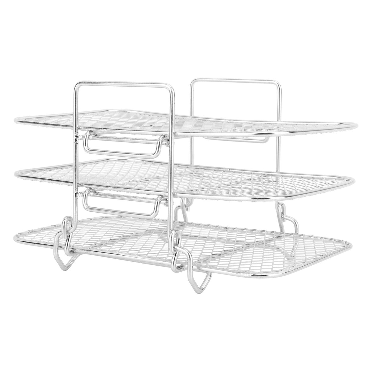 3 Layer Fryer Rack Stainless Steel Stackable Grill Rack 3 Tier Baking Rack for Household Use