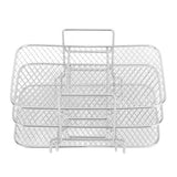 3 Layer Fryer Rack Stainless Steel Stackable Grill Rack 3 Tier Baking Rack for Household Use