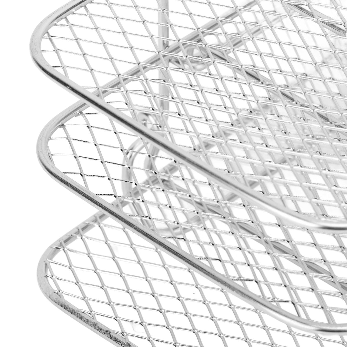 3 Layer Fryer Rack Stainless Steel Stackable Grill Rack 3 Tier Baking Rack for Household Use