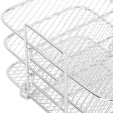 3 Layer Fryer Rack Stainless Steel Stackable Grill Rack 3 Tier Baking Rack for Household Use