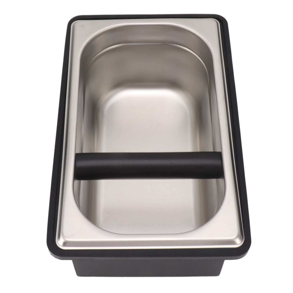 Coffee Knock Box Rubber Coffee Box with Removable Stainless Steel Ground Container for Cafe Bar L