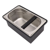 Coffee Knock Box Rubber Coffee Box with Removable Stainless Steel Ground Container for Cafe Bar L