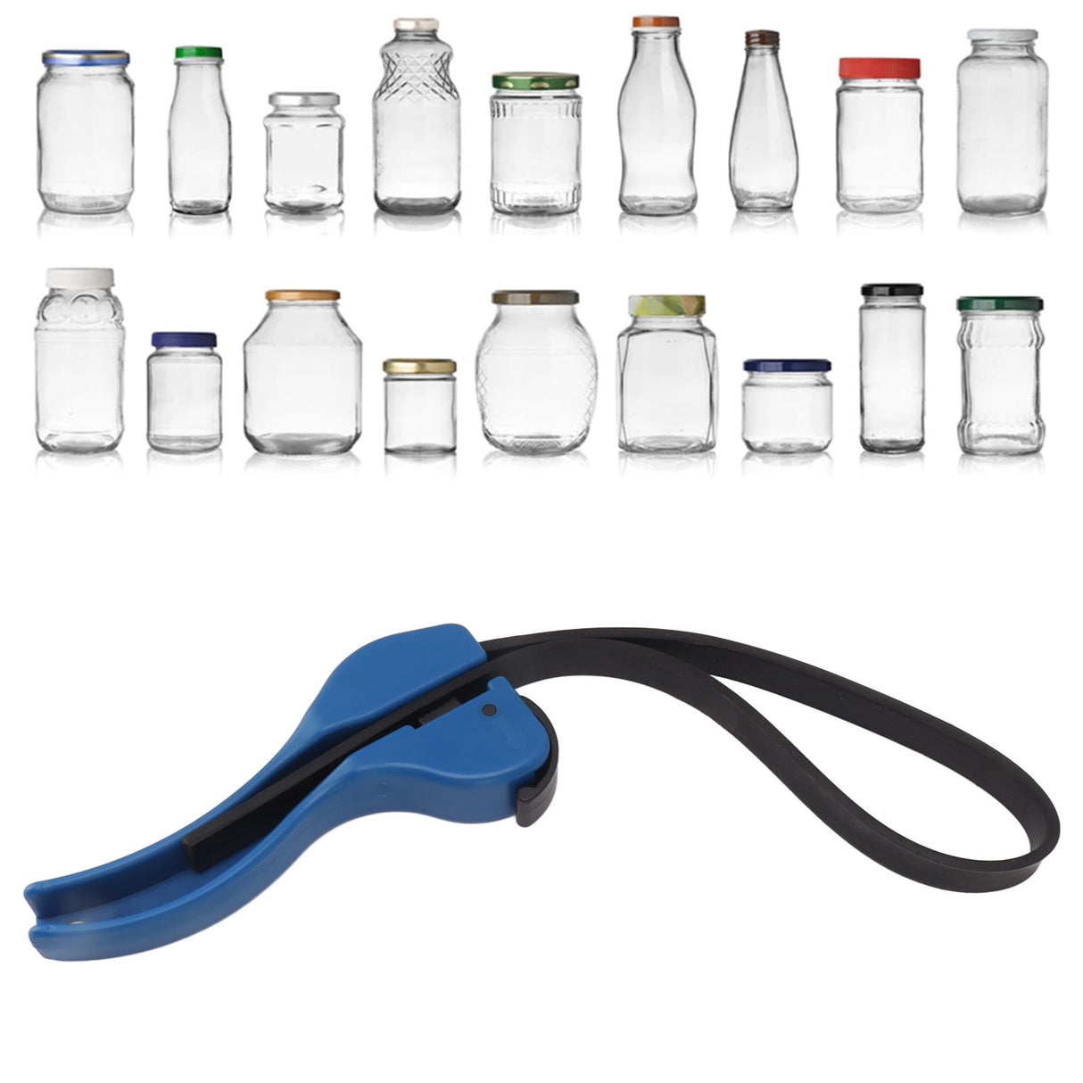Jar Opener Jar Lid Opener Tool Multifunctional Bottle Opener with Latch for Weak Hands L