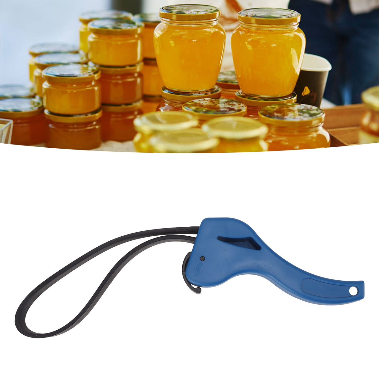 Jar Opener Jar Lid Opener Tool Multifunctional Bottle Opener with Latch for Weak Hands L