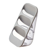 3 Layer Chopsticks Knife Storage Rack Holder Waterproof Knife Storage Drainage Bracket Container Gray - Front View