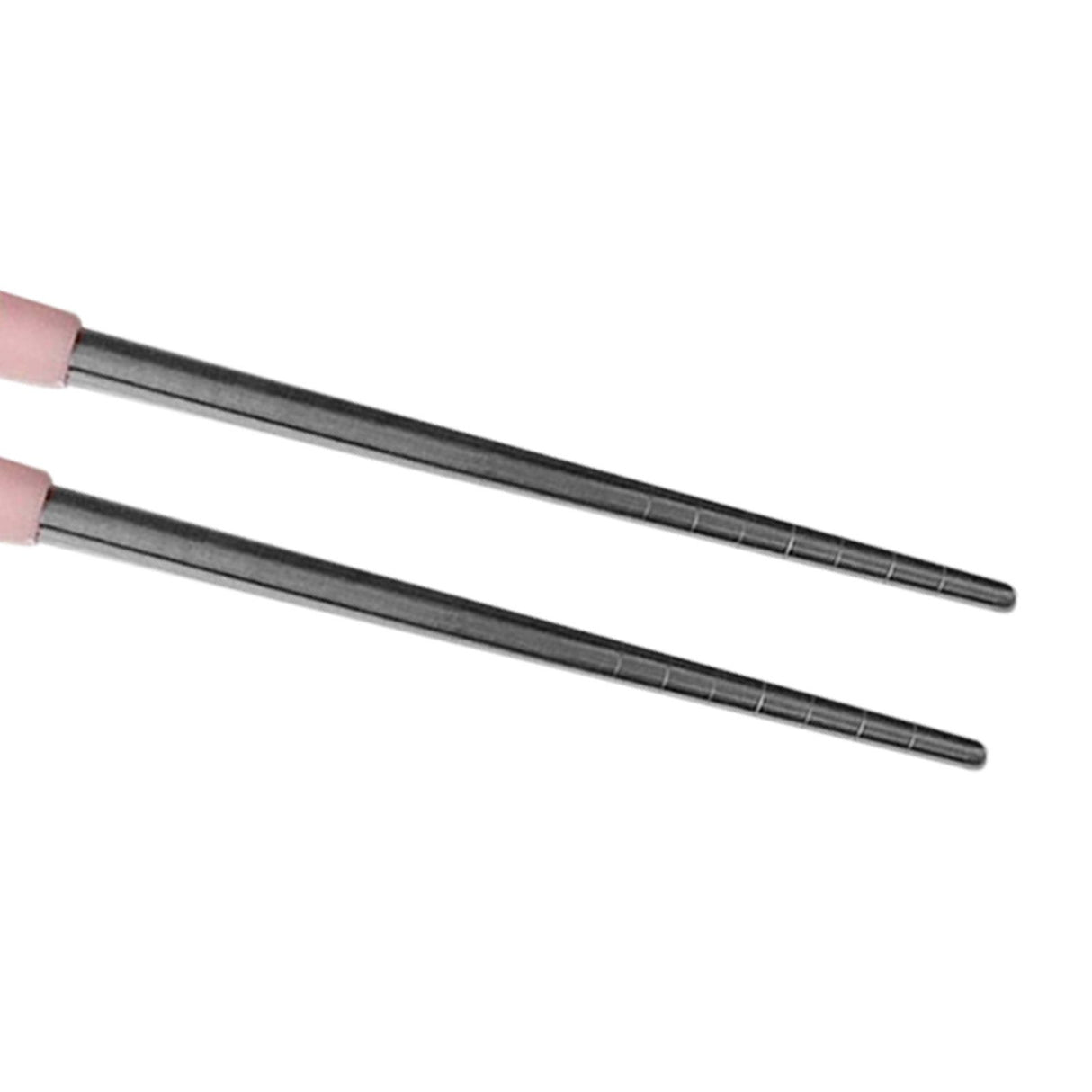 3 Piece Tableware Utensils Set Spoon Forks Chopsticks Rounded Stainless Steel Flatware Cutlery Set with Transparent Box