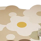 Kitchen Counter Dish Drying Mat Refreshing Cute Elegant Heat Resistant Absorbent Dishes Drain Mat Coffee and White 11.8 X 15.7in - Close-Up Angle