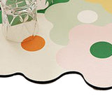 Kitchen Counter Dish Drying Mat Refreshing Cute Elegant Heat Resistant Absorbent Dishes Drain Mat Yellow and Green 11.8 X 15.7in