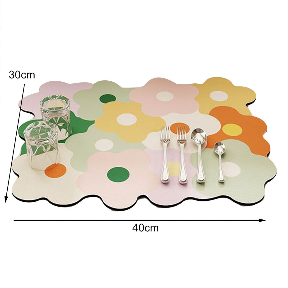Kitchen Counter Dish Drying Mat Refreshing Cute Elegant Heat Resistant Absorbent Dishes Drain Mat Yellow and Green 11.8 X 15.7in