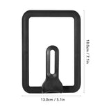 Rectangle Glass Pot Cover Thickened Standable Visible Silicone Rectangle Pan Lid Black 13 X 18cm / 5.1 X 7.1in - Extra Image