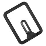 Rectangle Glass Pot Cover Thickened Standable Visible Silicone Rectangle Pan Lid Black 15 X 18cm / 5.9 X 7.1in - Front View