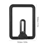 Rectangle Glass Pot Cover Thickened Standable Visible Silicone Rectangle Pan Lid Black 15 X 18cm / 5.9 X 7.1in - Extra Image
