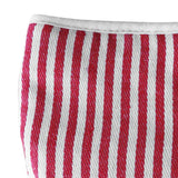 Microwave Oven Gloves Heat Resistant Stripe Pattern Thick Cotton Oven Mitts with Lanyard Red - Extra Image